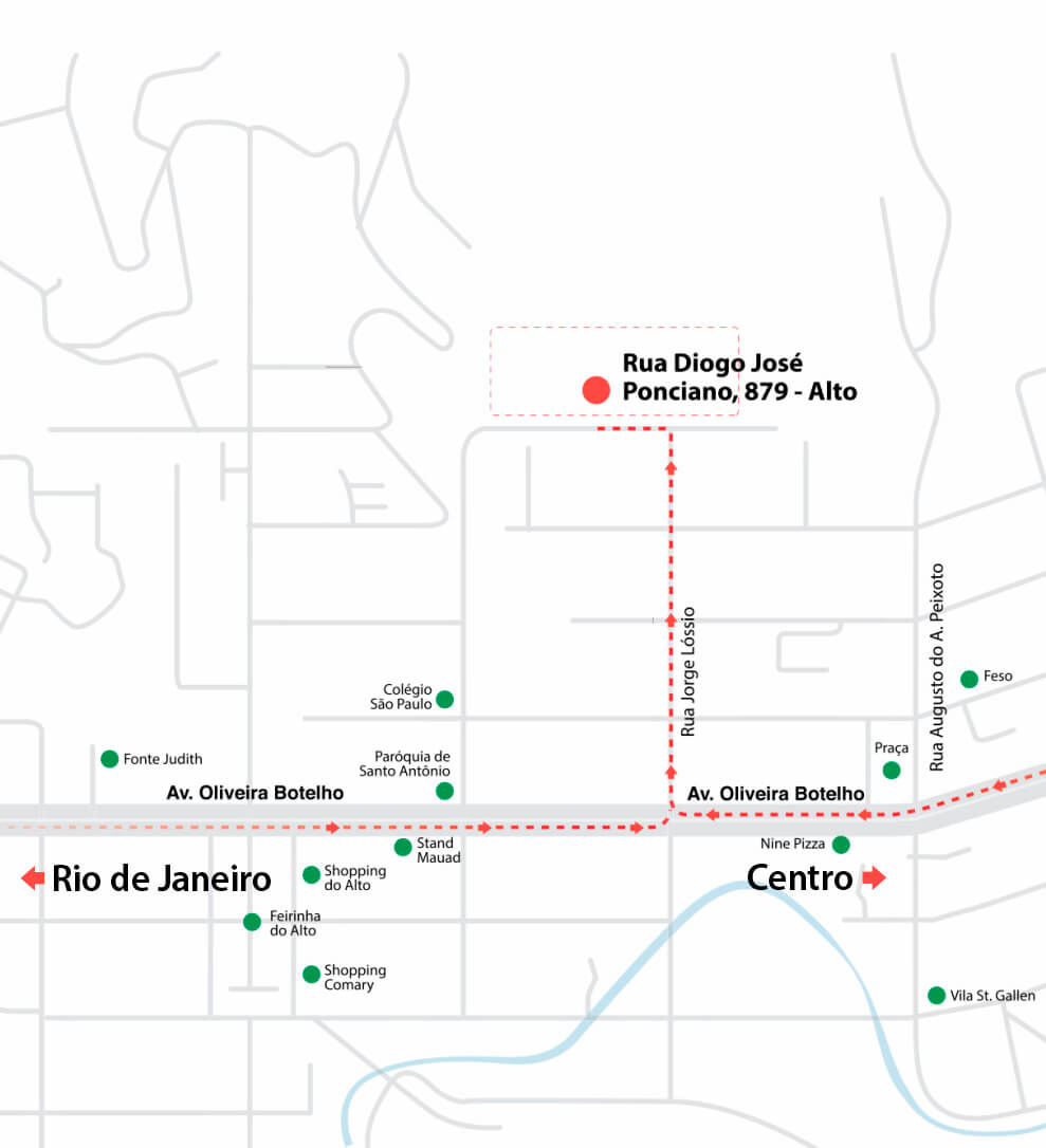Mapa de localização Reserva do Alto
