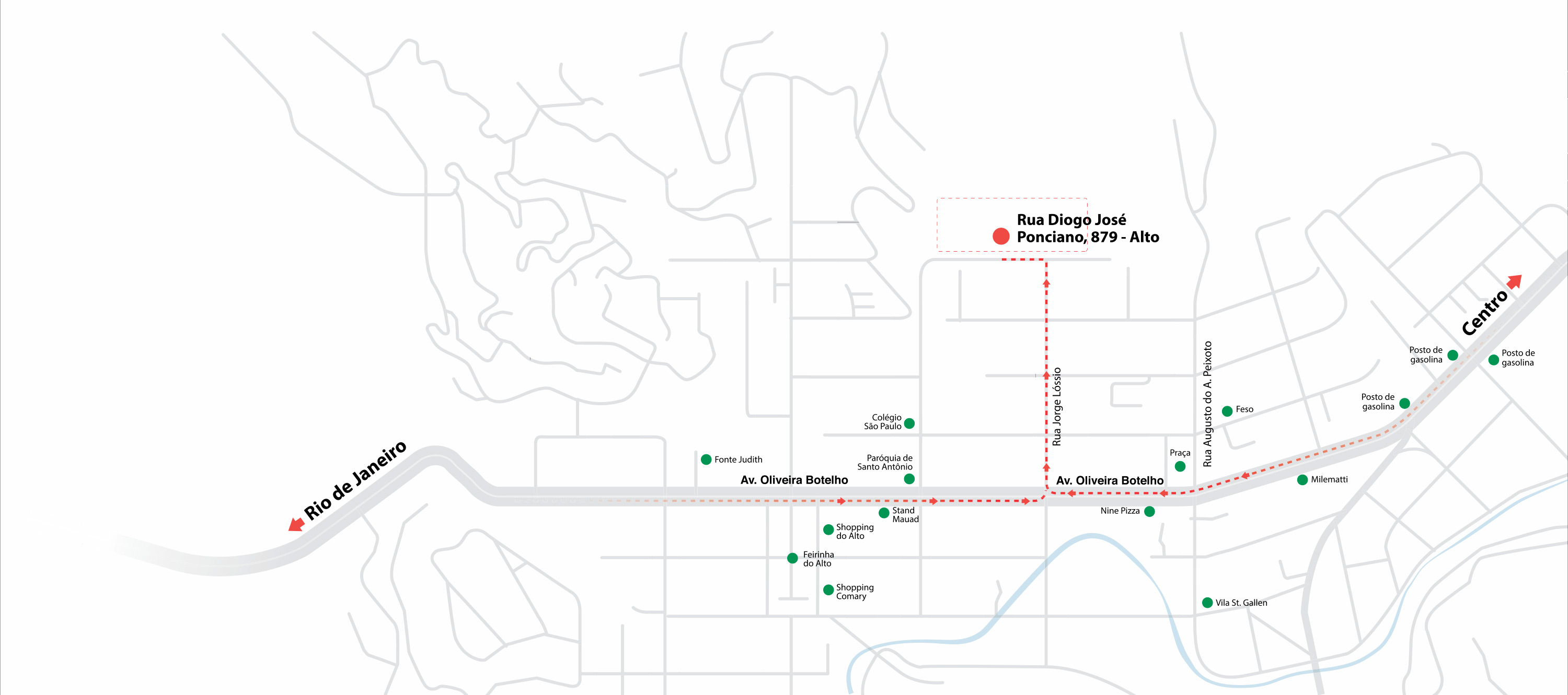 Mapa de localização Reserva do Alto